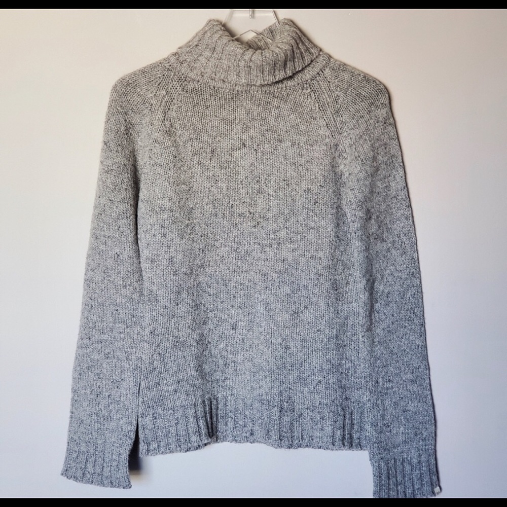 HTNaturals Wool Hemp Ribbed Turtleneck Sweater S